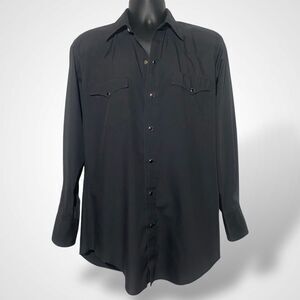 VTG H Bar C California Ranchwear Western Cowboy Shirt Size 15.5 33 Pearl Snap